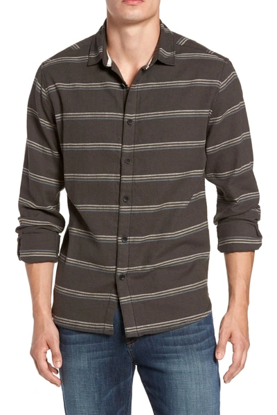 Shop Jeremiah Mckinley Stripe Regular Fit Shirt In Blackstone