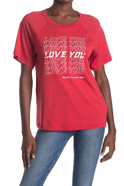 Shop Rebecca Minkoff Love You Lombardo Graphic T-shirt In Red/white