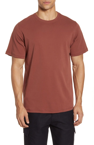 Shop Acyclic Short Sleeve Basic Crew Neck Slim Tee In Rust