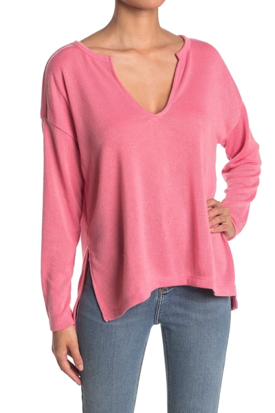 Shop Cupcakes And Cashmere Tempest Split Neck Knit Sweater In Confetti P