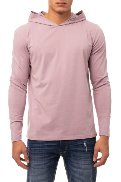 Shop X-ray Long Sleeve Hooded T-shirt In Dusty Lavender