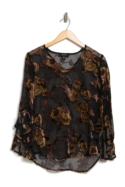 Shop Karen Kane Ruffle Sleeve Top In Bfl