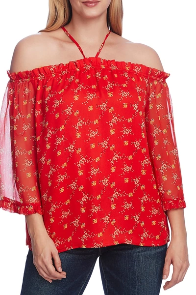 Shop Vince Camuto Bouquet Refresh Top In Brght Ladybg