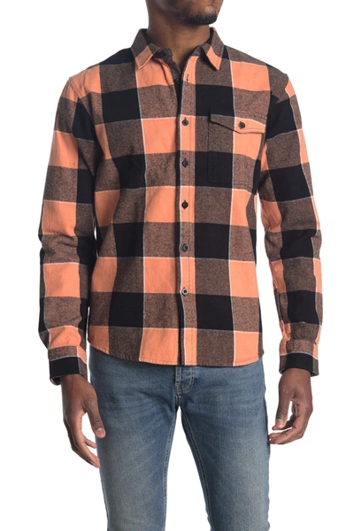 Shop ...lost .lost Dolla Long Sleeve Flannel In Canteloupe