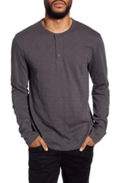 Shop Vince Regular Fit Long Sleeve Henley Shirt In Slate