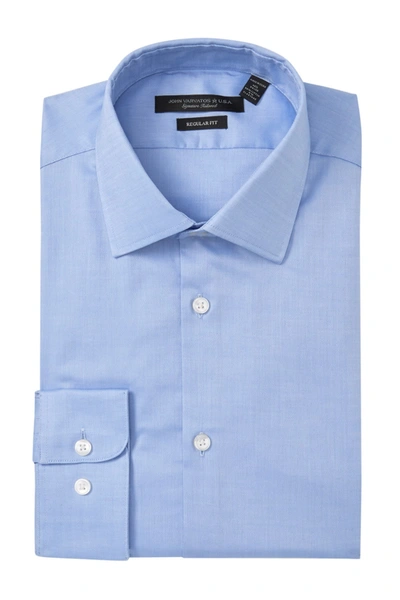 Shop John Varvatos Regular Fit Solid Dress Shirt In Atlantic Blue