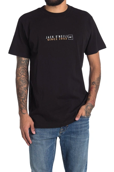 Shop Jack O'neill Santa Cruz Graphic Printed T-shirt In Black