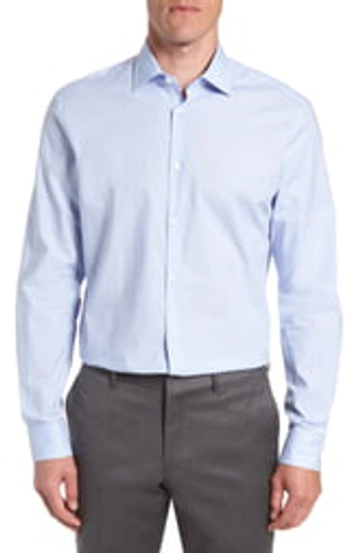 Shop John Varvatos Regular Fit Stripe Dress Shirt In Cloud Blue