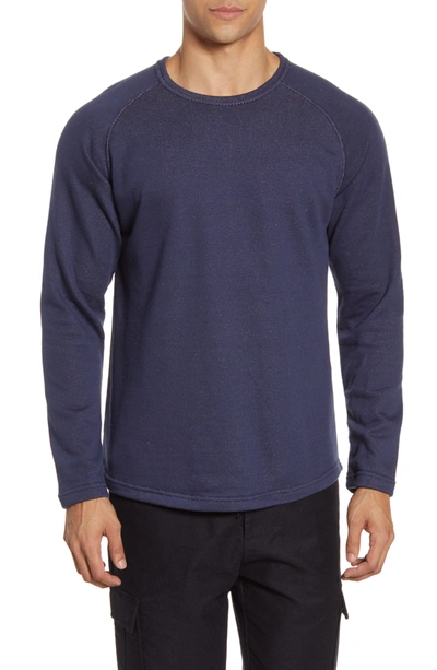 Shop Acyclic Long Sleeve Knit Slim Raglan T-shirt In Navy