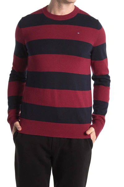 Shop Tommy Hilfiger Josh Rugby Knit Sweater In Biking Red