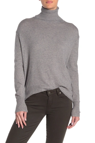 Shop Abound Solid Turtleneck Dolman Sweater In Grey Medium Heather