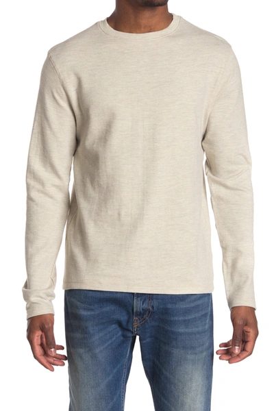Shop Px Ottoman Crew Neck Long Sleeve T-shirt In Oatmeal Heather