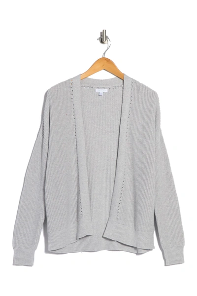 Shop Abound Long Stitch Cardigan In Grey Light Heather