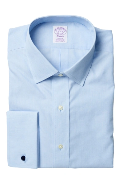 Shop Brooks Brothers Solid Madison Fit Dress Shirt In Lt-blue