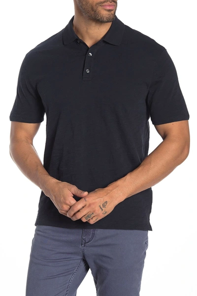 Shop Vince Short Sleeve Slub Polo In Coastal