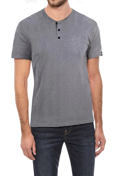 Shop X-ray Short Sleeve Henley In Charcoal