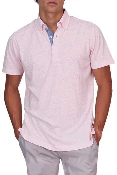 Shop Tailorbyrd Melange Polo In Pink