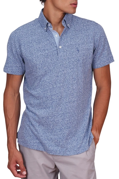 Shop Tailorbyrd Melange Polo In Navy