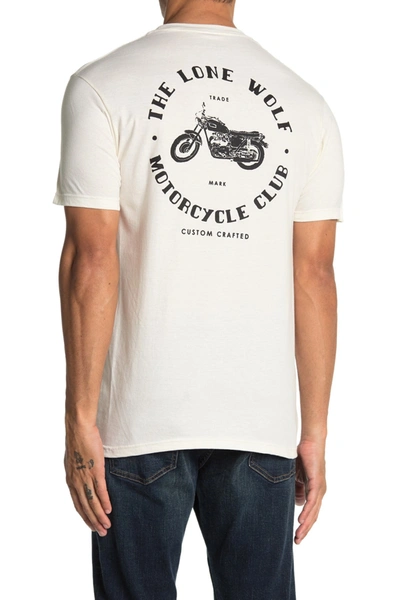 Shop Anderson Brothers The Lone Wolf Motorcycle Club T-shirt In Antique White