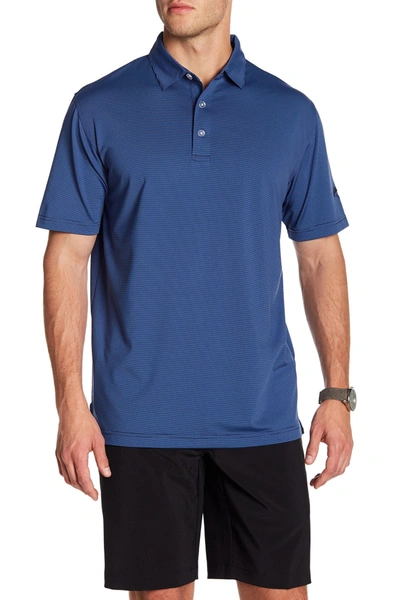 Shop Callaway Golf Fine Line Stripe Polo In Peacoat