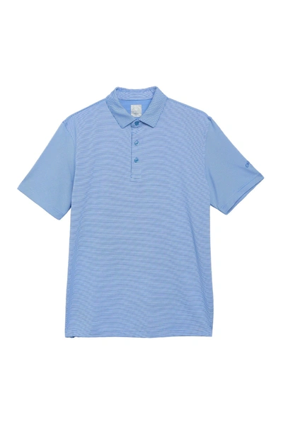 Shop Callaway Golf Fine Line Stripe Polo In French Blue