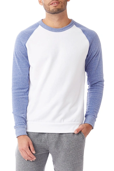 Shop Alternative Apparel Colorblocked Champ Sweater In Ecwht/ecpacfcbl