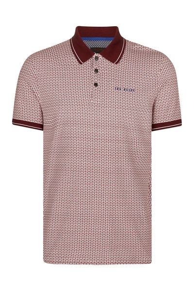 Shop Ted Baker Delance Polo In Dark Red