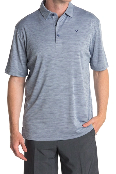 Shop Callaway Golf Textured Polo Shirt In Gray Blue Heather