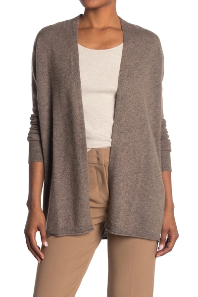 Shop Quinn Open Front Cashmere Cardigan In Taupe