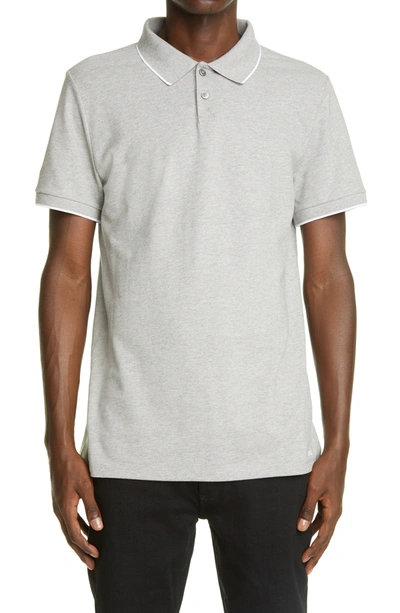 Shop A.p.c. Designer Max Extra Slim Fit Polo In Gris
