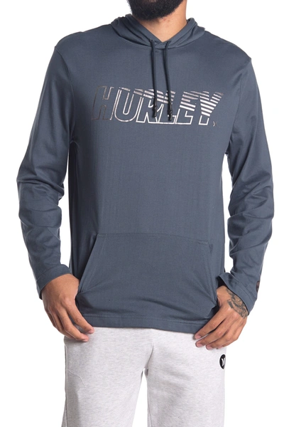 Shop Hurley Cvc Logo Graphic Hoodie In Blue/green