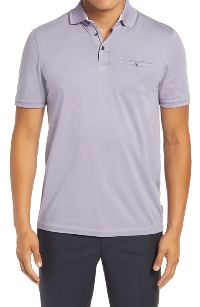 Shop Ted Baker Tortila Knit Polo In Lilac
