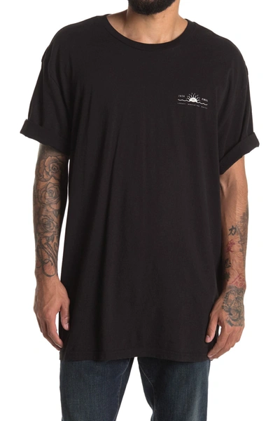 Shop Jack O'neill Sesh Rolled Sleeve T-shirt In Black