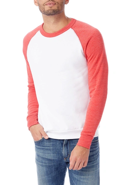 Shop Alternative Apparel Colorblocked Champ Sweater In Ecwhite/ec