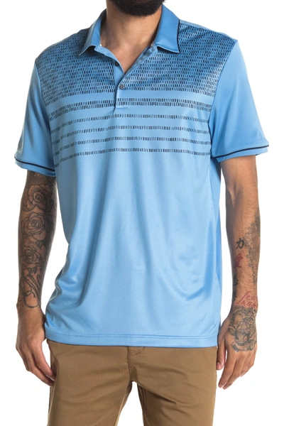 Shop Adidas Golf Core Novelty Golf Polo Shirt In Ltblue