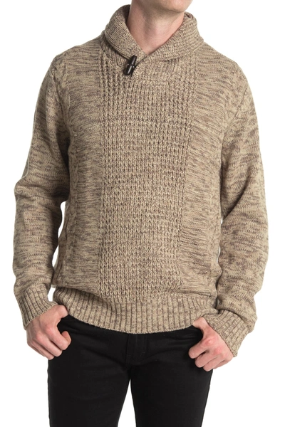 Shop Weatherproof Marled Shawl Collar Pullover In Natural
