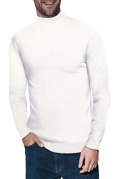 X-ray X Ray Casual Mock Neck Pullover Sweater In Off White