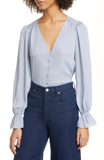 Shop Joie Bolona Button Front Blouse In Eventide