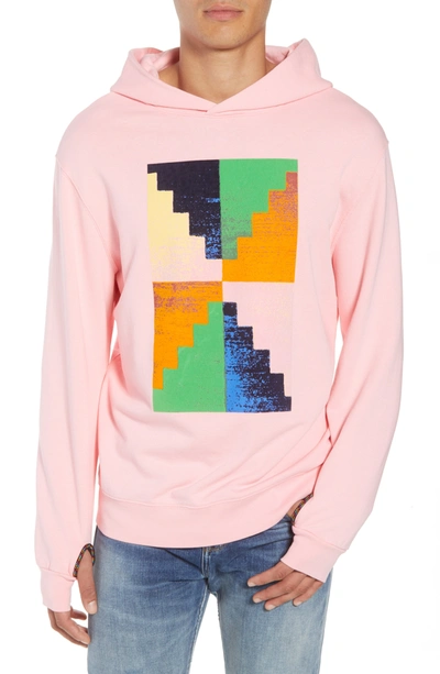 Shop Frame Pyramid Classic Fit Hoodie In Candy Pink