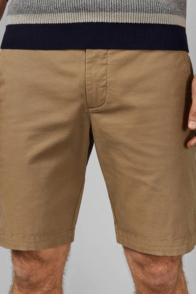 Shop Ted Baker Selshor Slim Chino Shorts In Natural