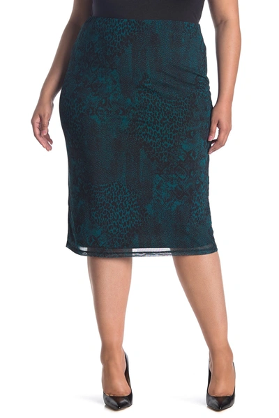 Shop Afrm Lynch Printed Skirt In Teal Animal