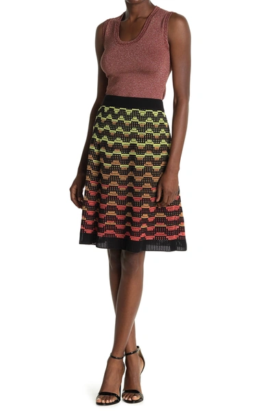 Shop Missoni Wool Blend Knit Skirt In Biscotto