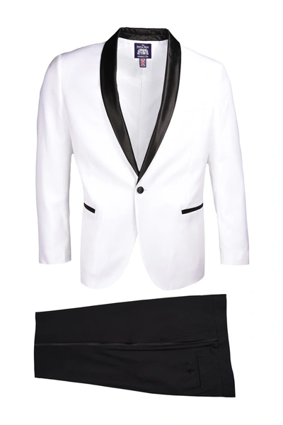 Shop Savile Row Co Shawl Lapel Slim Fit Tuxedo In White
