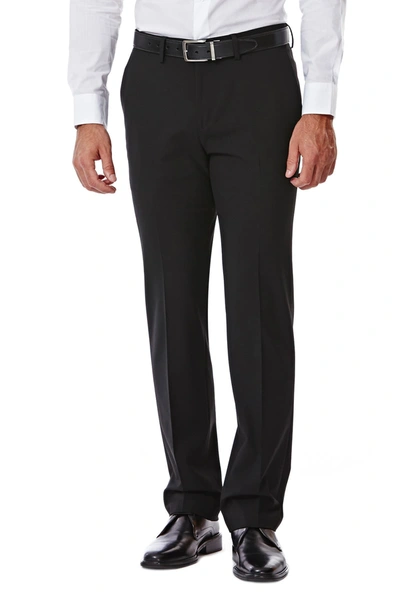 Shop Haggar J.m.  4-way Stretch Slim Fit Flat Front Suit Separate Pant In Black