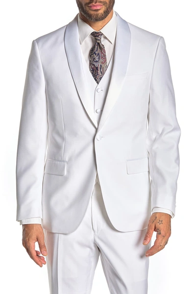Savile Row Co Slim Fit Coat In White
