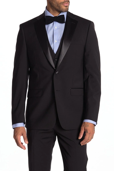 Shop Calvin Klein Main Notch Collar Slim Fit Suit Separate Jacket In Black