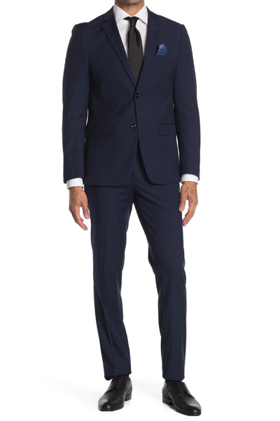 Shop Soul Of London Two-piece Suit In Navy