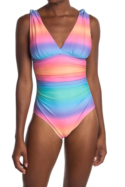 Shop Athena Sweet Sunset One Piece Swimsuit In Multi