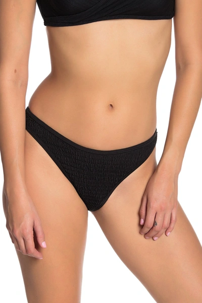 Shop Kendall + Kylie Henley Smocked Bikini Bottom In Black