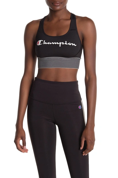 Shop Champion Absolute Workout Compression Sports Bra In Black